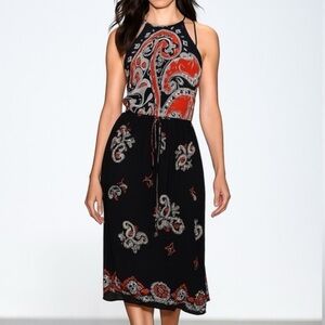 LOFT Paisley Midi Dress